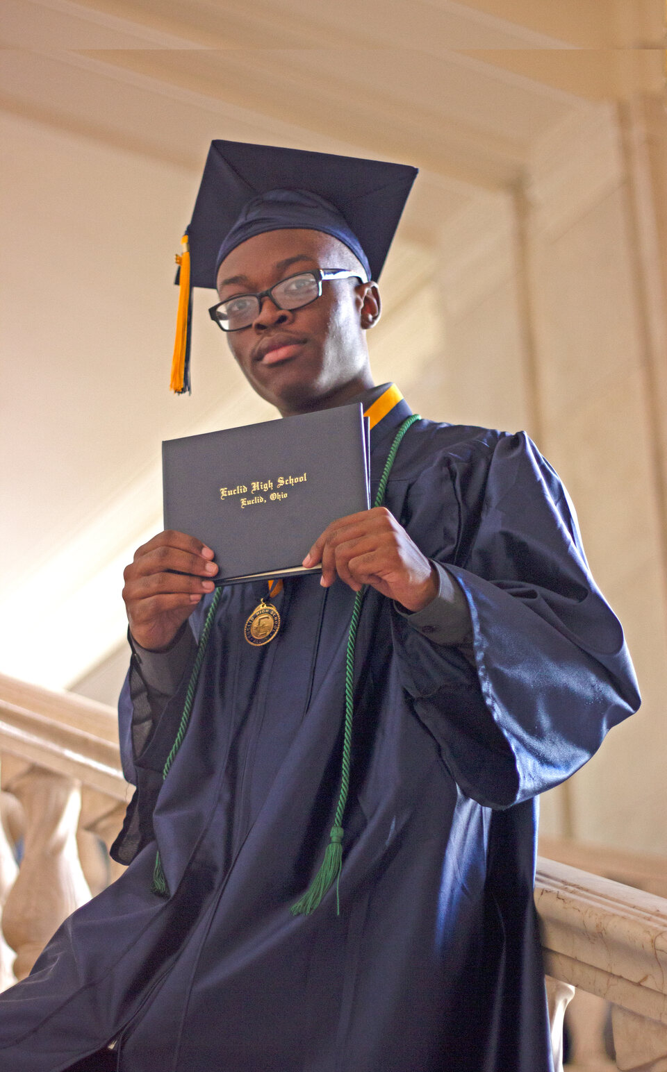 Man at graduation